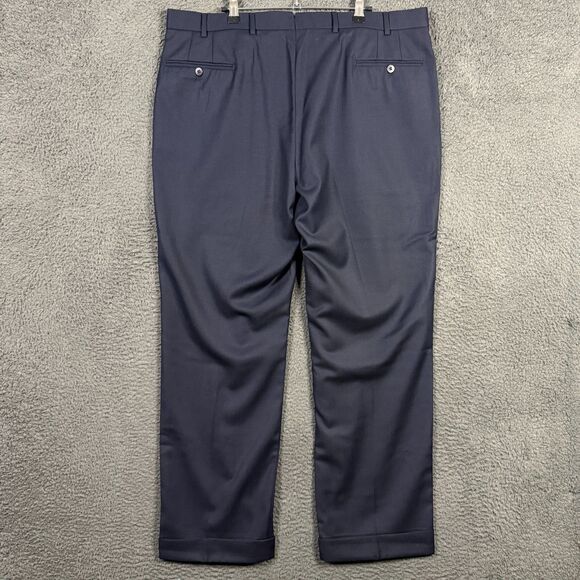 Isaia Pants Mens 38x32 Blue Classic Fit Dress Slacks Super 130s Wool Italy - Picture 5 of 12